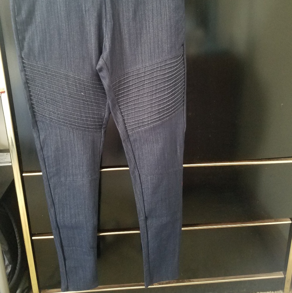 NWT XL A&D Moto Jeggings in dark denim